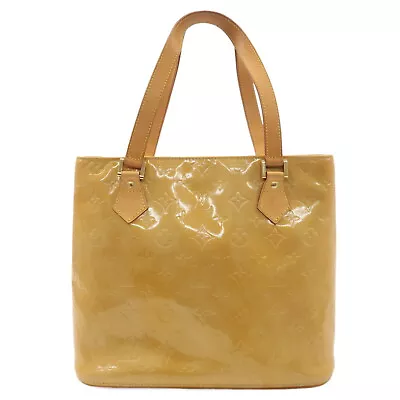 Authentic Louis Vuitton Monogram Vernis Houston Tote Bag Beige M91004 Used F/S • $195