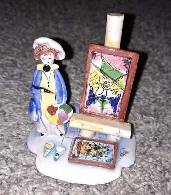 Zampiva Clown Painter Italian Figurine Ceramic Made In Italy Artist • $24