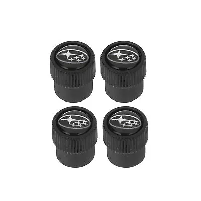 OEM Subaru Logo BLACK Tire Valve Stem Caps Ascent Crosstrek Impreza SOA342L168 • $16.98