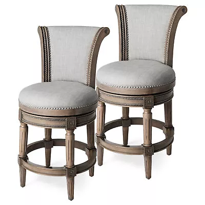 Maven Lane Pullman Swivel Stool Reclaimed OakCounter Height Open Box (2 Pack) • $475.99