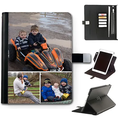 Personalised PU Leather Ipad Case Custom Photo 360 Swivel Cover For Apple I Pad • £22.49