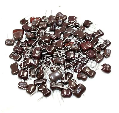 Dipped Silver Mica Capacitor Assortment  ~100 Pieces 1.8pF-1200pF 100v-500v DC • $48.95