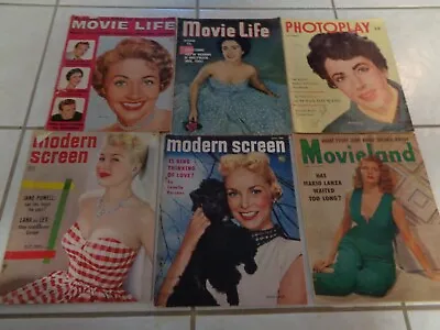 Movie Live Modern Screen Photoplay Movieland Love Of 6 Magazines 1950's • $38