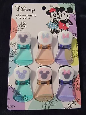 Disney Minnie Mouse 6 Pack Magnetic Bag Clips-New • $9.99