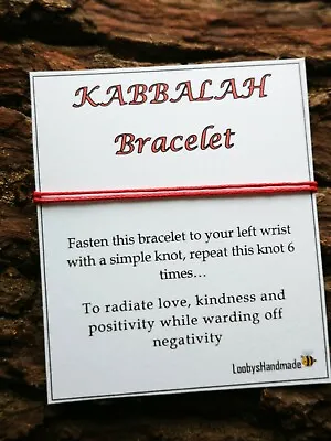 KABBALAH Red String Bracelet PROTECTION SUCCESS GOOD FORTUNE EVIL EYE LUCK  • £3.99