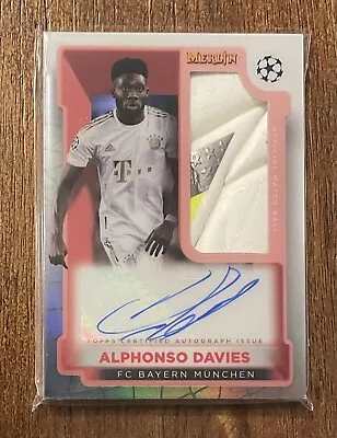 2022-23 Topps Merlin Alphonso Davies Match Ball Auto Bayern Munich Card • $49.99