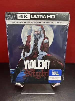 Violent Night Embossed Steelbook (4K UHD+Blu-ray+Digital) Factory Sealed *SLASH* • $43.99