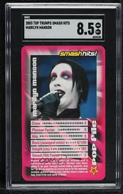 2003 Top Trumps Smash Hits! Popstars 2 Marilyn Manson SGC 8.5 6d7 • $57.75