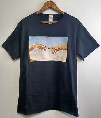 The Creation Of Adam Michelangelo Graphic Print T Shirt Size Large20'... • $24.99