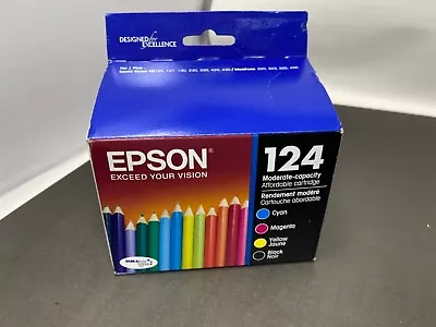 Epson 124 Black /Tri Colors Ink Cartridges High Yield EXP 1/2024 T124120-BCS NEW • $24