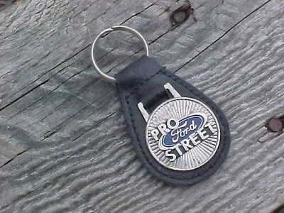 Pro Street Ford Leather Key Fob Vintage Blue Oval Nos Custom-made Hi-quality • $15