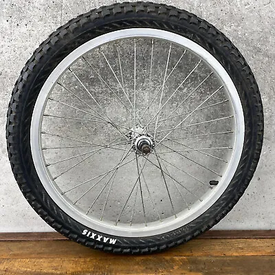 Old School BMX Front Wheel Sovos Quando Hub 36 Mid School Alloy Hoop Maxxis Tire • $48.99