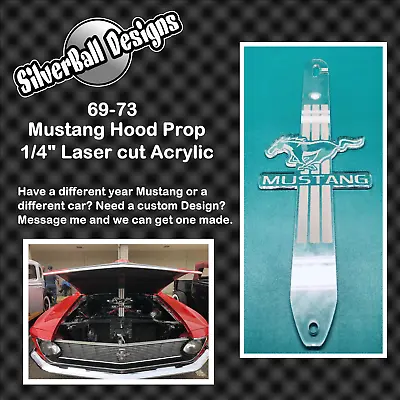 Custom Mustang Car Show Hood Prop - Laser Cut Acrylic Boss Cobra GT 69-73 • $49.95