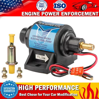 $23.99 • Buy 12V Universal Electric Fuel Pump Gas Diesel High Pressure 5-9PSI 5/16 Car Trucks