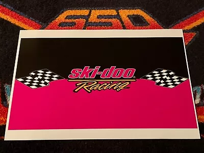 🏁 ‘90s SKI-DOO Racing Snowmobile Logo Poster   Vintage Sled ((LOGO)) • $21.88