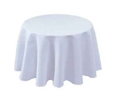 Biscaynebay Textured Fabric Round Tablecloth 60 Inches In Diameter White Water • $11.33