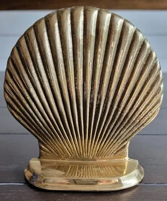 Vintage Rosenthal Netter Brass Seashell Bookend Nautical Beach Pirate Mermaid • $7