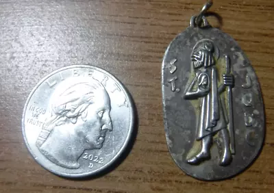 St Jude Medal Sterling Silver Vintage Mid Century Modern • $99.99