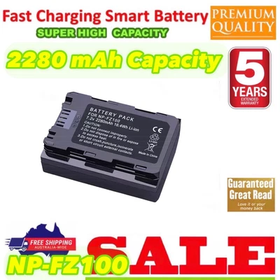 $38.77 • Buy FZ100 NP-FZ100 Battery For Sony Alpha A7III A7R III A9 Alpha 9 A7R3 A6600 Camera