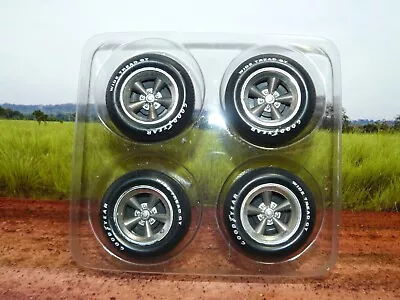 1/18 ( IDD ) Silver Center American Mag Wheels & Tires For A Diorama  Or To • $65.95