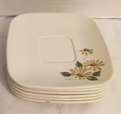 Brookpark Melamine Melmac Daisy Vintage 6 Inch Plates Lot Of 6 • $29.99