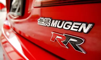 Mugen RR Car Rear Sticker Boot Trunk Side Emblem Badge For Honda Acura Black • $34.99