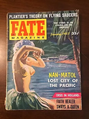 Fate Magazine January 1957. Plantier's Theory On Flying Saucers • $8