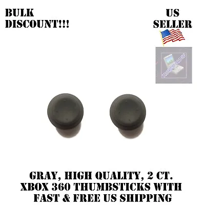 $5.49 • Buy 2x Gray Microsoft Xbox 360 Controller Replacement Analog Video Game Thumb Sticks