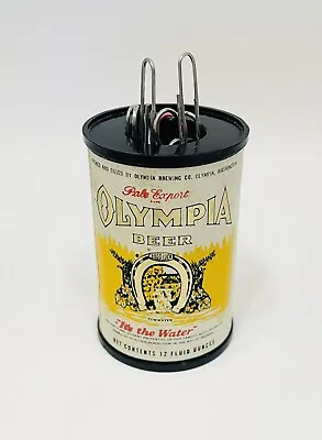 Vintage Olympia Brewing Co. Paper Clip Holder Beer Can Replica Magnet Plastic • $17.50