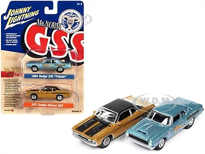 1964 Dodge 330 & 1971 Dodge Demon Gss 1/64 Johnny Lightning Jlpk019-jlsp275 B • $15.99