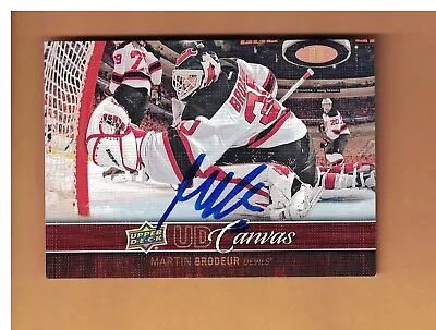 Martin Brodeur Autographed 2012-13 Upper Deck Canvas Hockey Card Signed Devils • $39.95