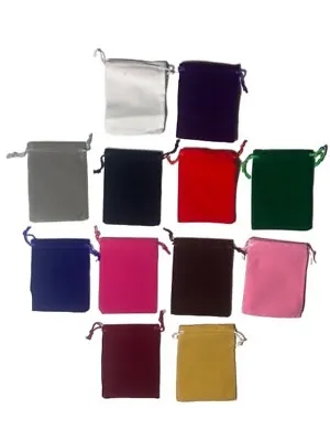 (10 PACK) VELVET BAGS 4  X 3.5  Plush Party Favor Wedding Gift Jewelry Pouch • $6.99