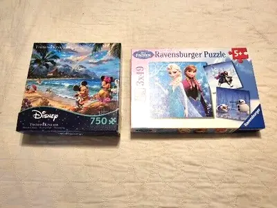 2 Disney Puzzles Ravensburger Puzzle And Thomas Kinkade 750 Piece • $19.99