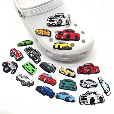 23Pcs Mini Car Shape Jibbitz Croc Shoe Charms Shoes Decoration Accessories Cute • £5.03