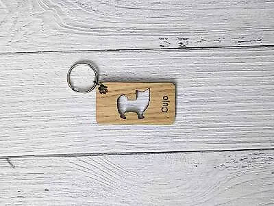 Personalised Chihuahua Wooden Keyring | Gift For Chihuahua Parent • £3.66