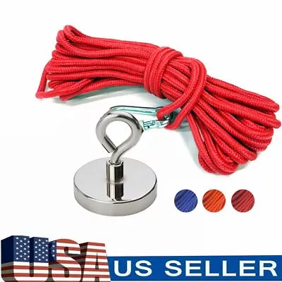 200LB Fishing Magnet Kit Strong Neodymium Pull Force Treasure Hunt +/ 10M Rope • $9.56