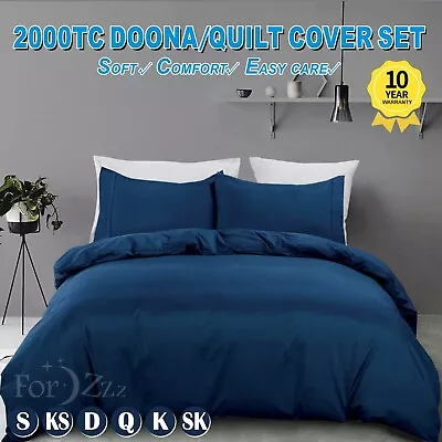 $32.89 • Buy Hotel 2000TC Quilt Duvet Doona Cover Set King Single/D/Queen/Super King Size Bed