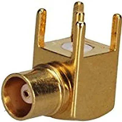 MCX Jack With Female Basket In Right Angle RF Connector PCB Mount With Post Ter • $8.73