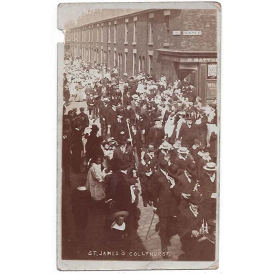 £14.99 • Buy COLLYHURST St James Church Parade At Charlton St (all Demolished) RP Postcard