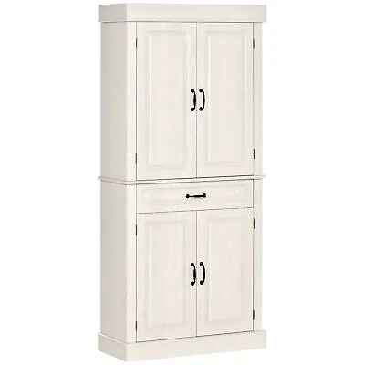 £156.99 • Buy HOMCOM 180cm Kitchen Pantry Storage Cabinet Server Food Organizer, White
