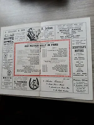 Variety Theatre Programme 1954 Hulme Hippodromeold Mother Riley In Paris • £10