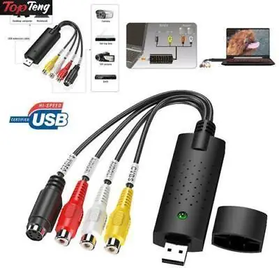Video Capture Card VCR VHS To Digital DVD Converter Fit For Windows 10 8 7 T1 • $13.61