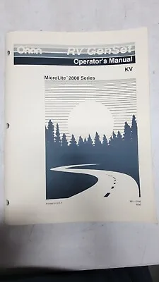 Onan Microlite 2800 Series Rv Genset Operator's Manual • $19.95