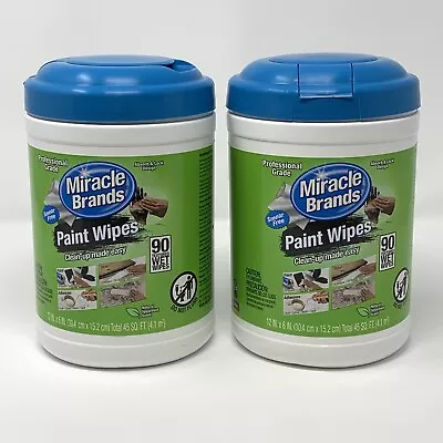 Lot Of 2 Miracle Brands Paint Wipes - Textured Wet Wipes 180 Ct Total - 12  X 6  • $29.99