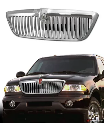 For 1998-2002 Lincoin Navigator Chrome Vertical Upper Front Bumper Grill Grille • $72