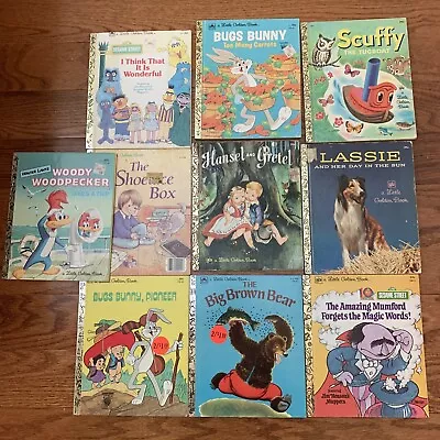 Variety Lot Of 10 Vintage Little Golden Books 60’s 70’s 80’s Bugs Bunny Lassie • $19.98