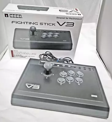 HORI Fighting Stick V3 HP3-59 Boxed Tested PlayStation3 Only Japan.Ver PS3 • £55.45