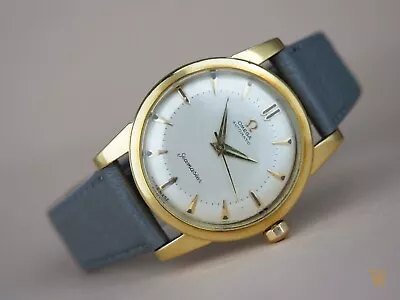 Omega 2577 18k Gold Unpolished And Unrestored Two-tone Dial Vintage Watch • $3166.62