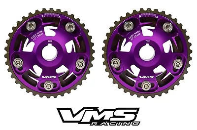 2 Purple Vms Racing Billet Adjustable Cam Gears For 96-01 Honda Crv B20 • $909.95