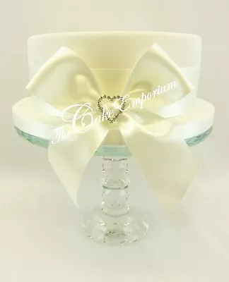 £5.99 • Buy 1 MTR 50mm RIBBON WITH DIAMANTE HEART BUCKLE BOW RIBBON CAKE RIBBON TOPPER SETS